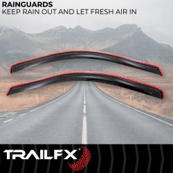 TrailFX - TrailFX 2446IC 2PC Low Profile In-Channel Smoke Acrylic Window Vents - Image 2