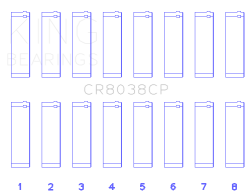 King Engine Bearings - King CR8038CP0.25 CONNECTING ROD BEARING SET FORD INTERNATIONAL POWERSTROKE - Image 2