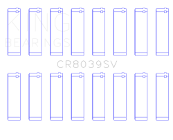King Engine Bearings - King CR8039SV0.25 CONNECTING ROD BEARING SET FORD 391CI 32V TURBO V8 POWERSTROKE - Image 2