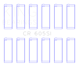 King Engine Bearings - King Bearings CR 605SI CONNECTING ROD BEARING SET GM 2.8L 3.4L V6 173CI 207CI - Image 2