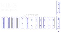King Engine Bearings - King Bearings MB7772XP STDX MAIN Bearing SET for SUBARU EZ30/EZ30D - Image 2