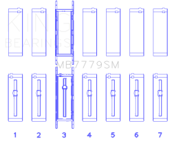 King Engine Bearings - King Engine Bearings MB7779SM MAIN BEARING SET for BMW B58 SUPRA - Image 2