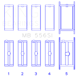 King Engine Bearings - King Bearings MB 556SI 001 MAIN Bearing SET for CHEVROLET 396-502 GEN IV V VI - Image 2