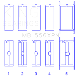 King Engine Bearings - King Bearings MB 556XPN STDX MAIN Bearing SET for CHEVROLET 396-502 GEN IV V VI - Image 2