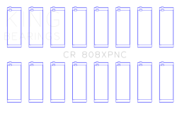 King Engine Bearings - King Engine Bearings CR 808XPNC 010 Connecting Rod Set for Chevrolet BBC 369 - Image 2