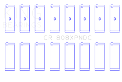 King Engine Bearings - King CR 808XPNDC STDX CONNECTING ROD BEARING SET Chevy BBC 369-502 GEN IV V VI - Image 2
