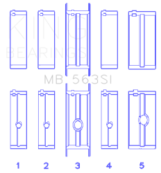 King Engine Bearings - King Bearings MB 563SI MAIN Bearing SET for DODGE 318 - Image 2