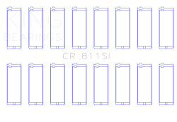 King Engine Bearings - King Bearings 811SI 010 CONNECTING ROD BEARING SET GM 215 265 301 340 350 - Image 2