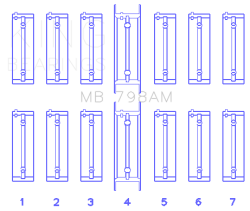 King Engine Bearings - King Engine Bearings MB 798AM Main Bearing Set for BMW M20 M50 M52 2.0-2.8L - Image 2