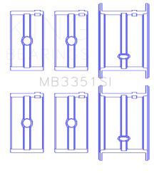 King Engine Bearings - King Bearings MB3351SI MAIN Bearing SET for FORD FH 8BA 1948-53 - Image 2