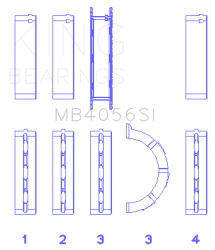 King Engine Bearings - King Bearings MB4056SI0.25 MAIN Bearing SET for FORD 155 - Image 2