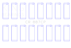 King Engine Bearings - King Bearings CR 887CP CONNECTING Rod Bearing SET for FORD USA ENG 445 T/D - Image 2