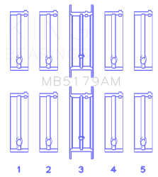 King Engine Bearings - King Bearings MB5179AM MAIN Bearing SET for OPEL C20XE X18XE X22XE - Image 2