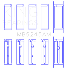 King Engine Bearings - King Bearings MB5245AM0.25 MAIN Bearing SET for DATSUN KA-24E FL ON MAX - Image 2