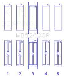 King Engine Bearings - King Bearings MB5263CP MAIN Bearing SET for FORD USA ENG 445 T/DIES - Image 2