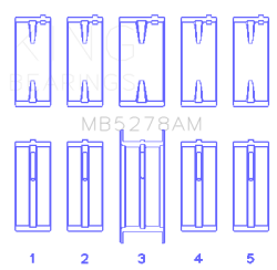 King Engine Bearings - King Bearings MB5278AM MAIN Bearing SET for FORD 140CI/2.3LITER L4 - Image 2