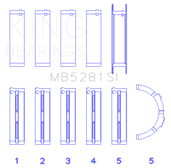 King Engine Bearings - King Bearings MB5281SI MAIN Bearing SET for FORD 281 - Image 2