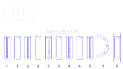 King Engine Bearings - King Bearings MB5283XPC0.25 MAIN Bearing SET for FORD V8 4.6L DOHC/SOHC 24V - Image 2