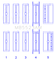 King Engine Bearings - King Bearings MB5523AM 010 MAIN Bearing SET for PONTIAC 350 P - Image 2