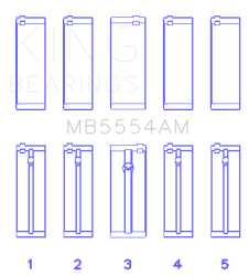 King Engine Bearings - King Bearings MB5554AM0.25 MAIN Bearing SET for TOYOTA 3SGTE - Image 2