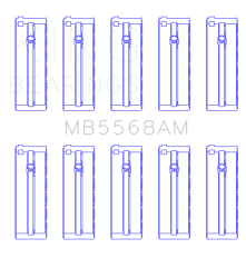 King Engine Bearings - King Bearings MB5568AM MAIN Bearing SET for HONDA D16A/Y/Z H22A4 F23A - Image 2