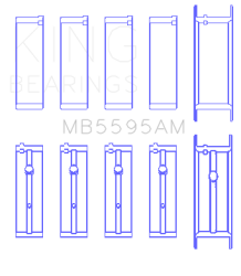 King Engine Bearings - King Bearings MB5595AM MAIN Bearing SET for DATSUN KA-24E - Image 2