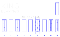 King Engine Bearings - King Bearings MB5675AM MAIN BEARING SET for FORD - Image 2
