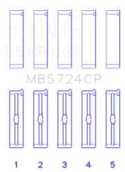 King Engine Bearings - King Bearings MB5724CP MAIN Bearing SET for GM DURAMAX Diesel - Image 2