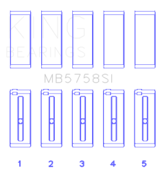 King Engine Bearings - King Bearings MB5758SI0.3 MAIN Bearing SET for PEUGEOT EP6 1.6L/BMW N14B16C - Image 2