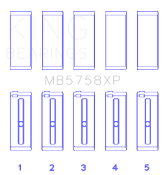 King Engine Bearings - King Bearings MB5758XP MAIN Bearing SET for PEUGEOT EP6 1.6L/BMW N14B16C - Image 2