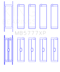 King Engine Bearings - King Bearings MB5777XP MAIN Bearing SET for GM DART LS NEXT - Image 2