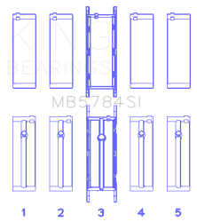 King Engine Bearings - King Bearings MB5784SI0.25 MAIN Bearing SET for BMW N20B20 - Image 2