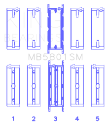 King Engine Bearings - King Bearings MB5801SM MAIN Bearing SET for BMW N63 - Image 2