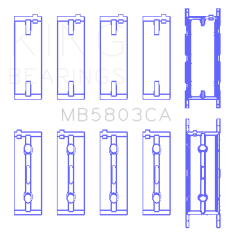 King Engine Bearings - King Bearings MB5803CA0.25 MAIN Bearing SET for BMW S65B40A - Image 2
