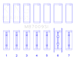 King Engine Bearings - King Bearings MB7009SI MAIN Bearing SET for CUMMINS 6B SERIES - Image 2