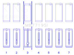King Engine Bearings - King Bearings MB7719SI MAIN Bearing SET for AMC/Jeep 242CI 4.0L POWER-TEC - Image 2