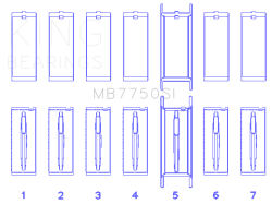 King Engine Bearings - King Bearings MB7750SI 010 MAIN Bearing SET for FORD 240 4.0L 65-74 - Image 2
