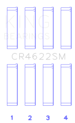 King Engine Bearings - King Engine Bearings CR4622SM CONNECTING ROD BEARING SET for FB20 - Image 2
