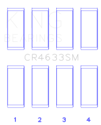 King Engine Bearings - King Engine Bearings CR4633SM0.3 Connecting Rod Bearing Set for Peugeot EP6DT - Image 2