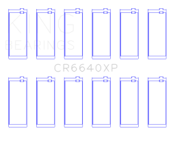 King Engine Bearings - King Engine Bearings CR6640XP STDX Connecting Rod Bearing Set for BMW M20 M50 - Image 2