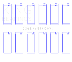 King Engine Bearings - King Engine Bearings CR6640XPC Connecting Rod Bearing Set for BMW M20 M50 2.0L - Image 2