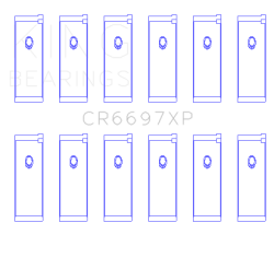 King Engine Bearings - King Engine Bearings CR6697XP STDX Connecting Rod Bearing Set for Nissan RB25DET - Image 2