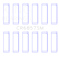 King Engine Bearings - King Engine Bearings CR6857SM0.25 Connecting Rod Bearing Set for Chrysler V6 - Image 2