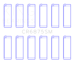 King Engine Bearings - King Engine Bearings CR6875SM0.25 Connecting Rod Bearing Set for BMW N52 N53 - Image 2