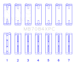 King Engine Bearings - King Engine Bearings MB7084XPC.026 Main Bearing Set - Image 2