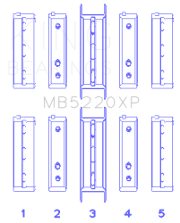 King Engine Bearings - King Engine Bearings MB5220XP STDX Main Bearing Set for Subaru WRX/STI EJ20 EJ22 - Image 2