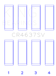King Engine Bearings - King Engine Bearings CR4637SV0.75 Connecting Rod Bearing Set for Audi BYT CDNC - Image 2