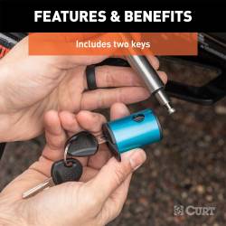 CURT - CURT Manufacturing 23502 Right Angle Hitch Pin Lock Fits - Image 4