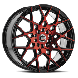 Spec-1 - Spec-1 Wheel SP-5217753242BMR SP-52 17x7.5 5x4.25/4.5 42mm Black/Red - Image 1