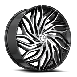 Azara - Azara AZA-5371882335BM AZA-537 Wheel 18x8 5x100/4.5 35mm Gloss Black & Machined - Image 1